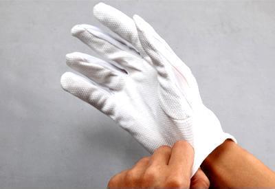 防靜電條紋點塑手套